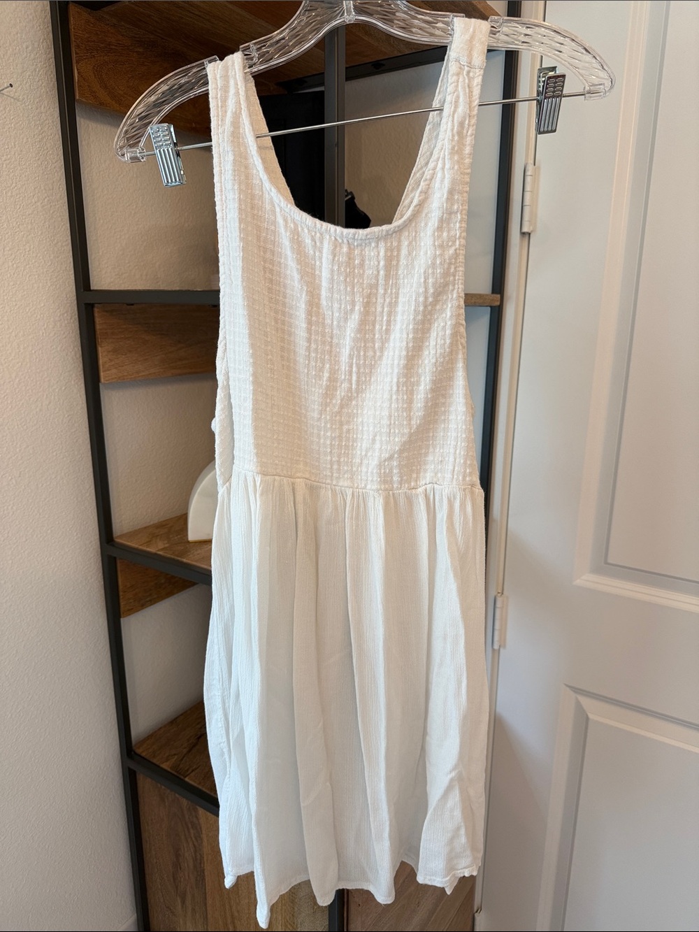 O'Neill White Textured Tank Mini Dress